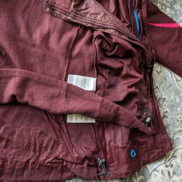 Columbia Bugaboo Interchange 3 in 1 Maroon Burgundy Women Ski Jacket XS - Picture 5 of 11